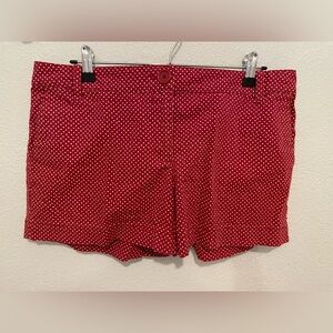 LOFT Red Polka Dot Shorts